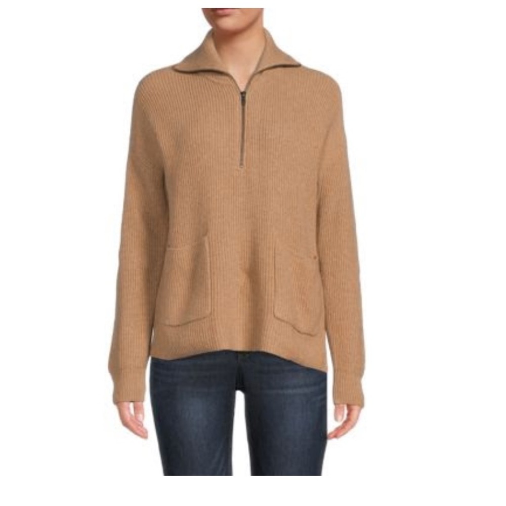 Madewell Glenbrook Merino Wool Blend Half Zip Sweater NWT